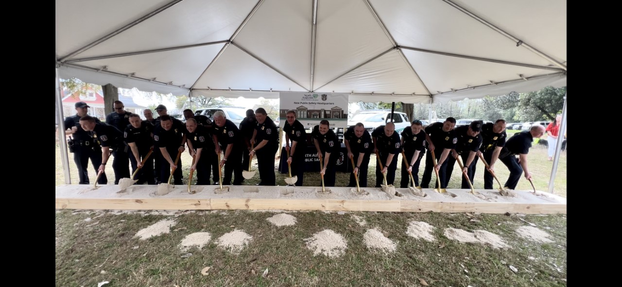 police officers at a groundbreaking ceremony