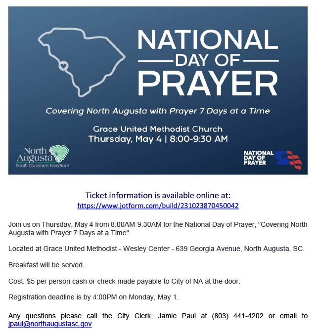 flyer for National Day of Prayer event on May 4, 2023