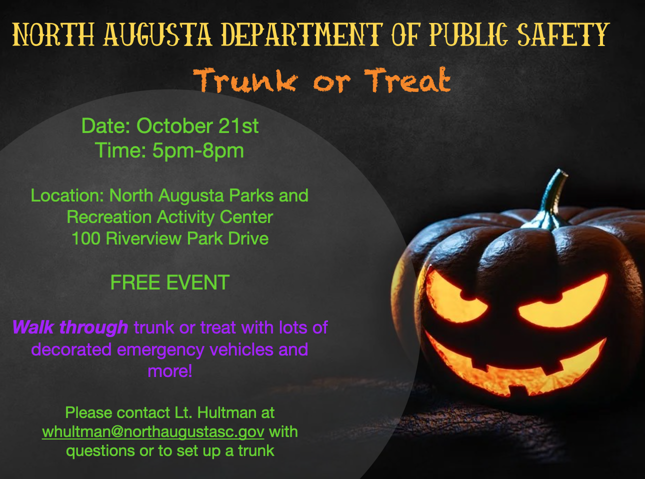 Trunk or Treat 2023 Flyer